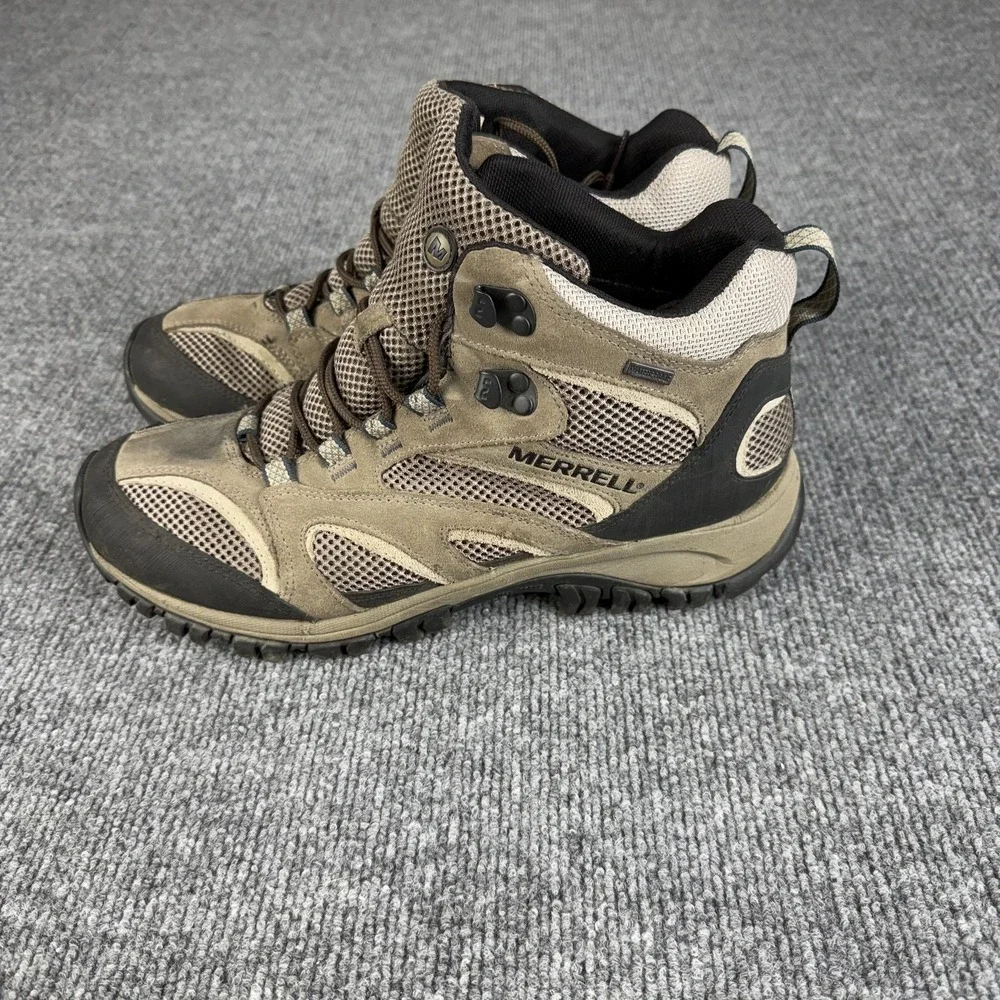 Merrell Boots Mens Size 10.5 Brown Boulder Trail Hiking Combat Air Cushion‎